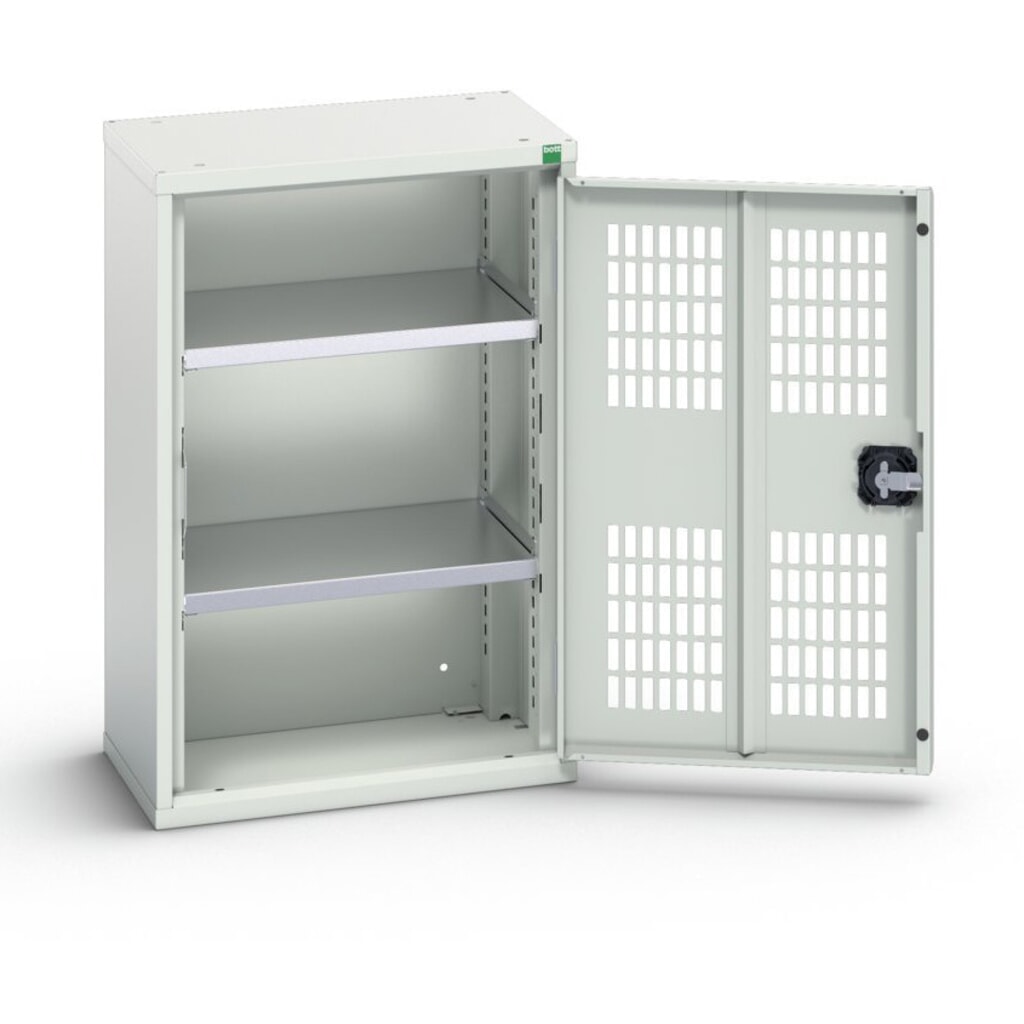 Skříň s křídlovými dveřmi bott verso s odvětráním, se 2 policemi, ŠxHxV: 525 x 350 x 800 mm Obrázek produktu: Skříň s křídlovými dveřmi bott verso s odvětráním, se 2 policemi, ŠxHxV: 525 x 350 x 800 mm