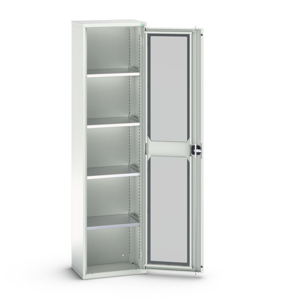 Obrázek produktu: Skříň s křídlovými dveřmi bott verso s průzorem, se 4 policemi, ŠxHxV: 525 x 350 x 2000 mm