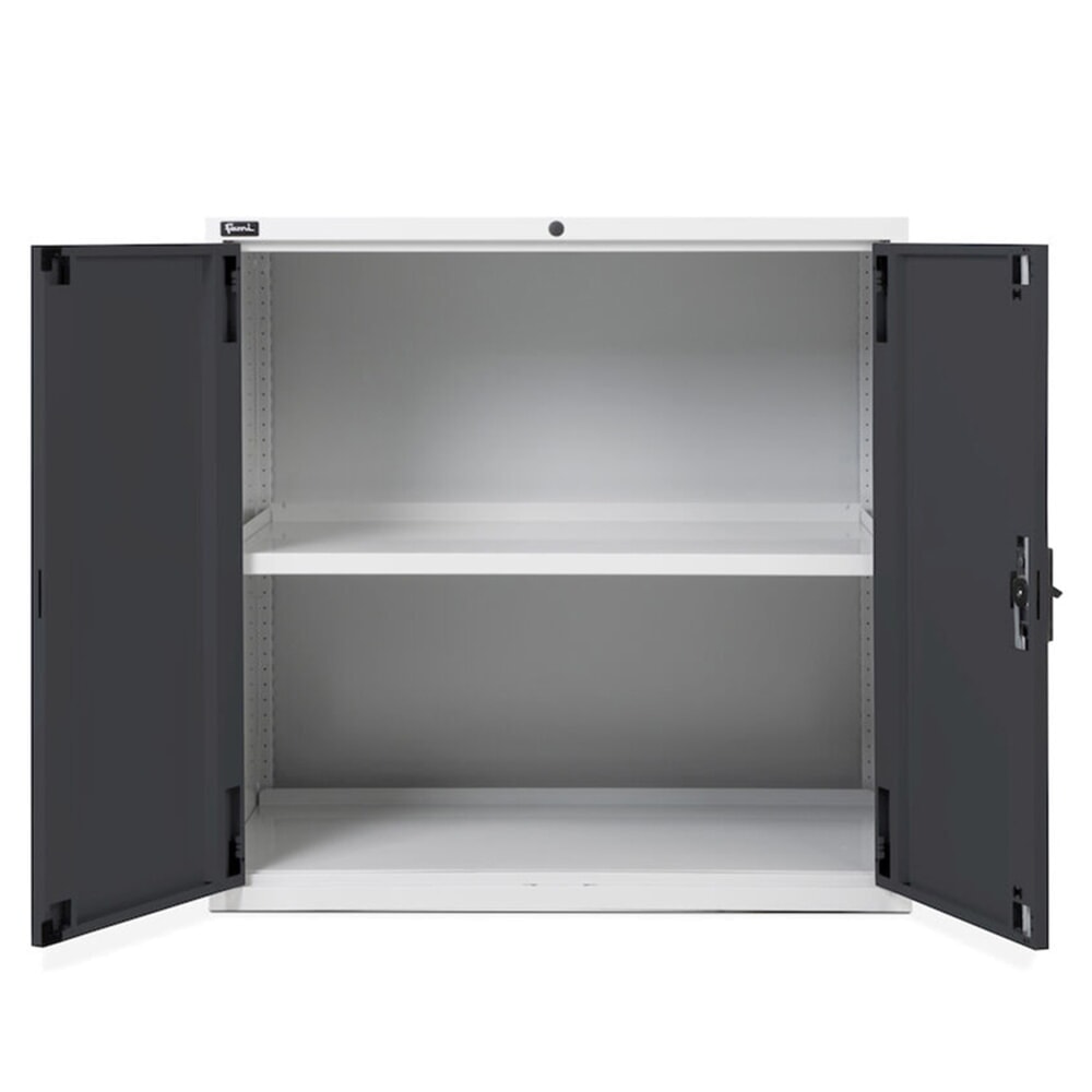 Číslo obrázku produktu 2: Skříň s křídlovými dveřmi Fami MASTER, VxŠxH 1000 x 1020 x 726 mm, světle šedá, antracit