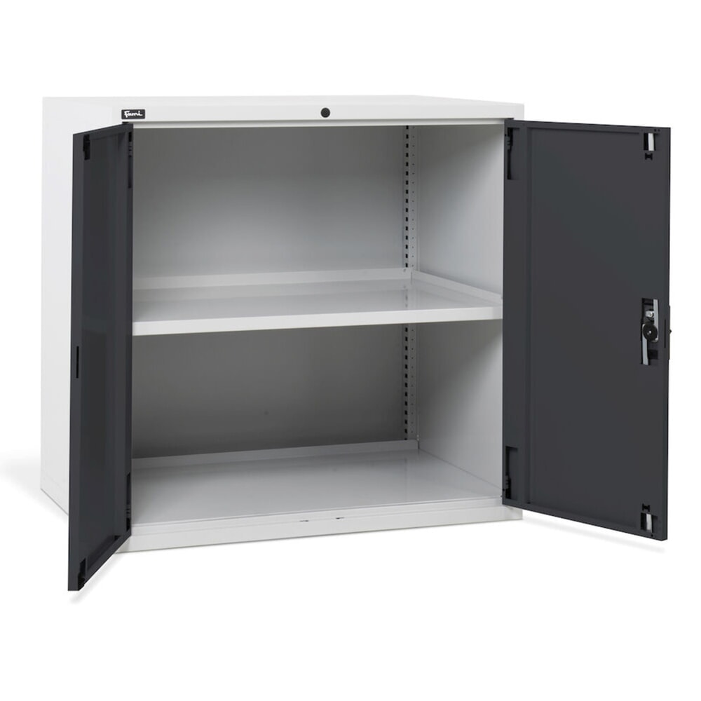 Číslo obrázku produktu 5: Skříň s křídlovými dveřmi Fami MASTER, VxŠxH 1000 x 1020 x 726 mm, světle šedá, antracit