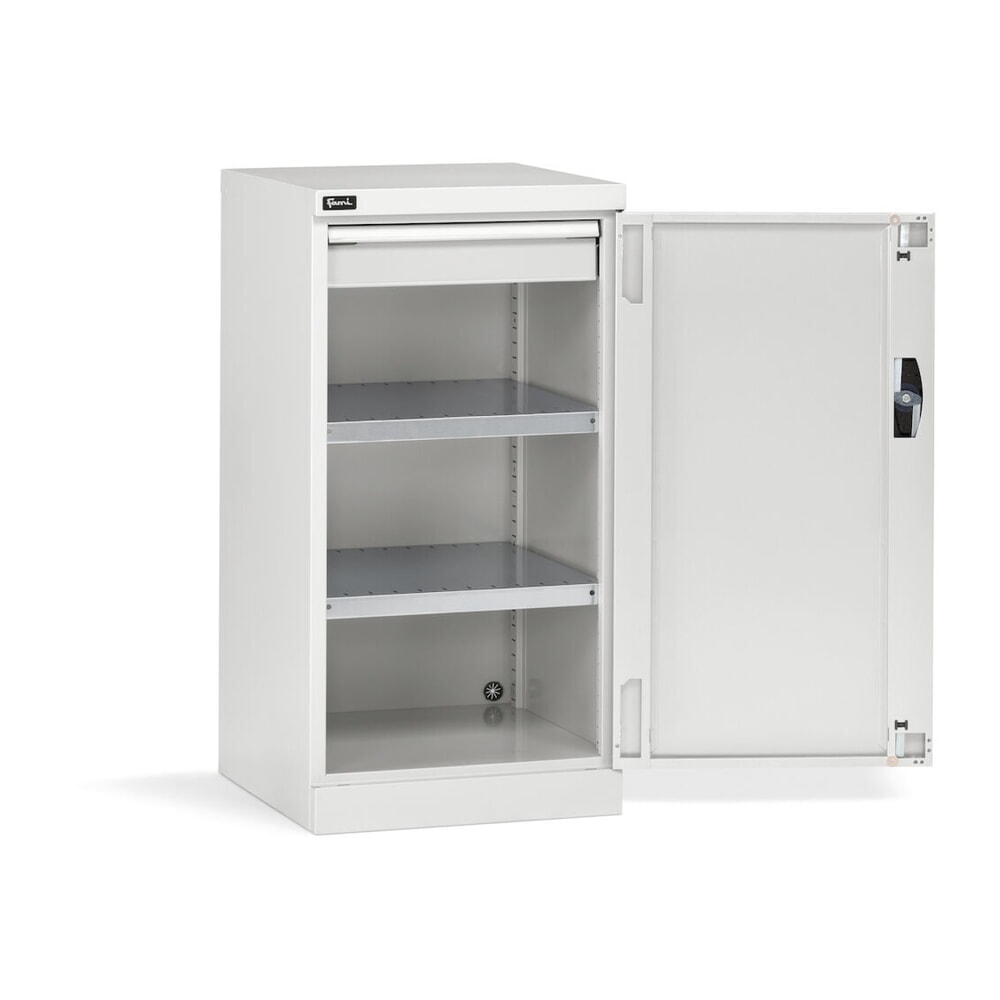 Číslo obrázku produktu 3: Skříň s křídlovými dveřmi Fami PERFOM, 1 zásuvka, VxŠxH 1000 x 512 x 555 mm, světle šedá