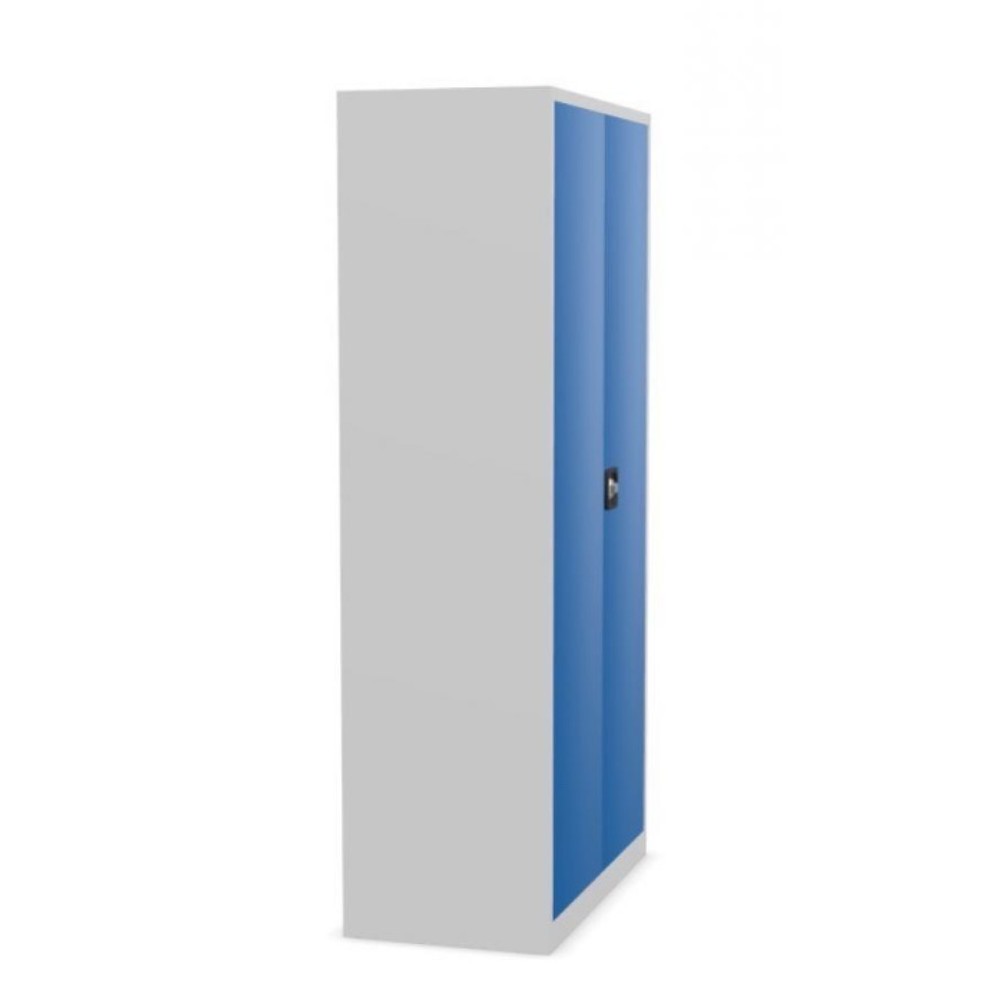Číslo obrázku produktu 4: Skříň s křídlovými dveřmi HEMMDAL HF-ST, 5 výšek pořadače, VxŠxH 1950 x 920 x 420 mm, pozinkované police, světle šedá/hořcová modř