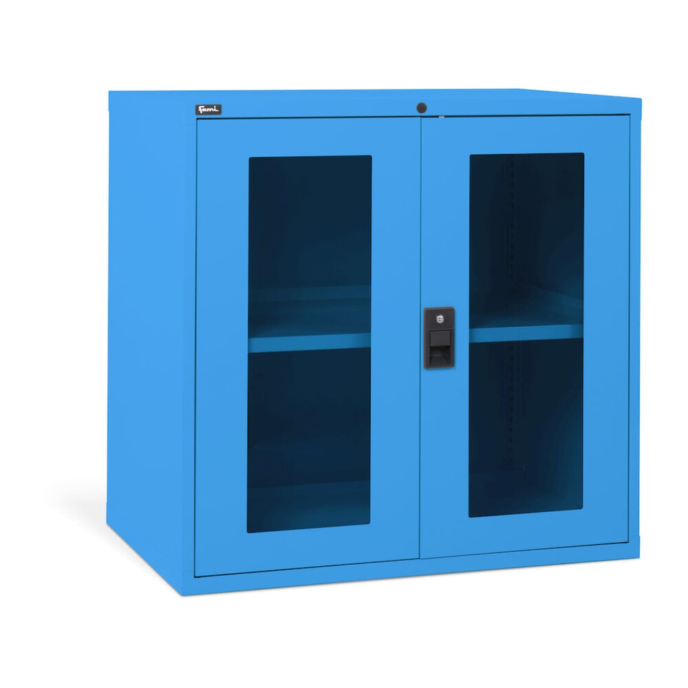 Číslo obrázku produktu 3: Skříň s polykarbonátovými křídlovými dveřmi Fami MASTER, VxŠxH 1000 x 1020 x 726 mm, světle modrá