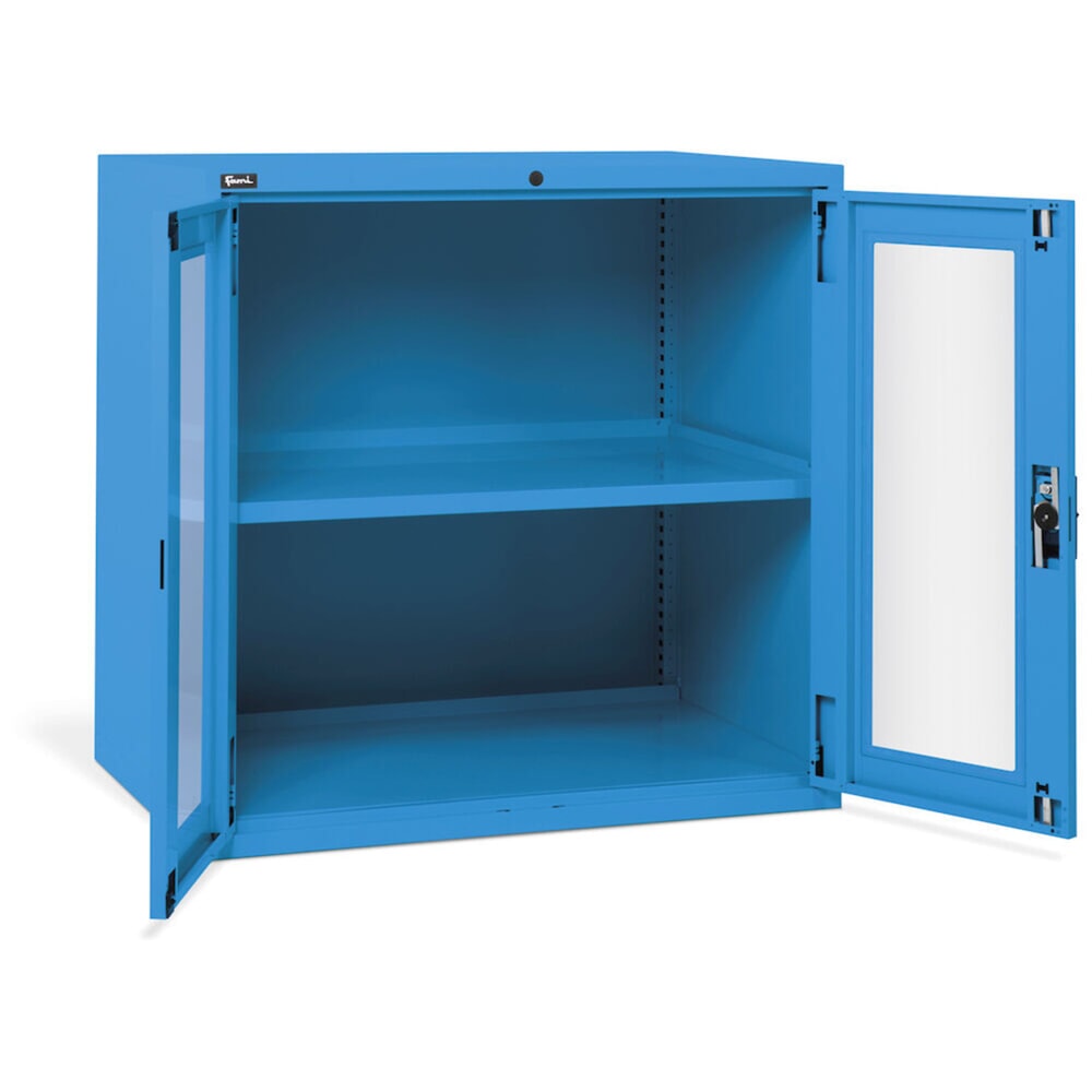 Číslo obrázku produktu 5: Skříň s polykarbonátovými křídlovými dveřmi Fami MASTER, VxŠxH 1000 x 1020 x 726 mm, světle modrá
