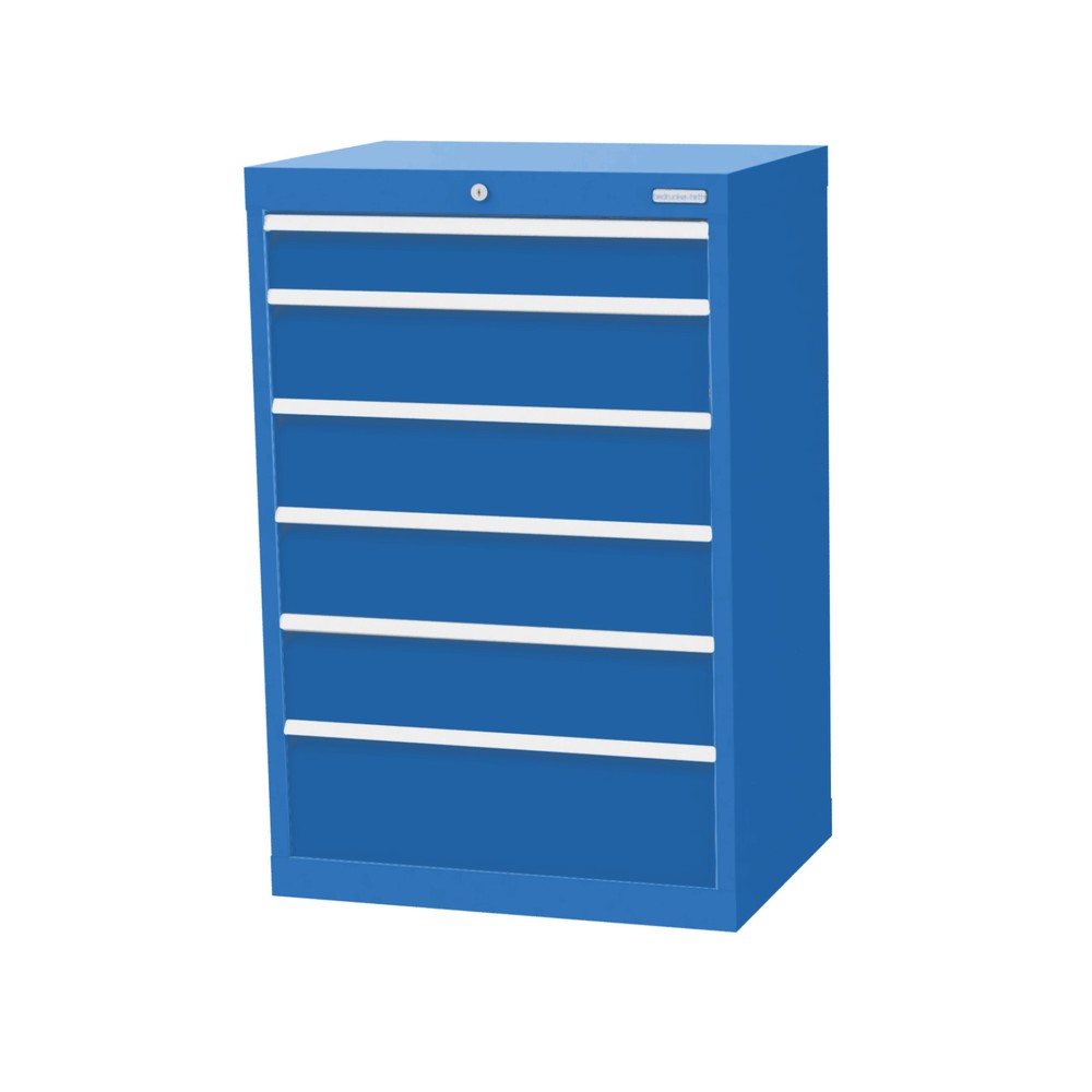 Obrázek produktu: Skříň se zásuvkami Bedrunka+Hirth Profi, zásuvky 1x100 + 4x150 + 1x200 mm, VxŠxH 1019 x 680 x 500 mm, světle modrá, světle modrá