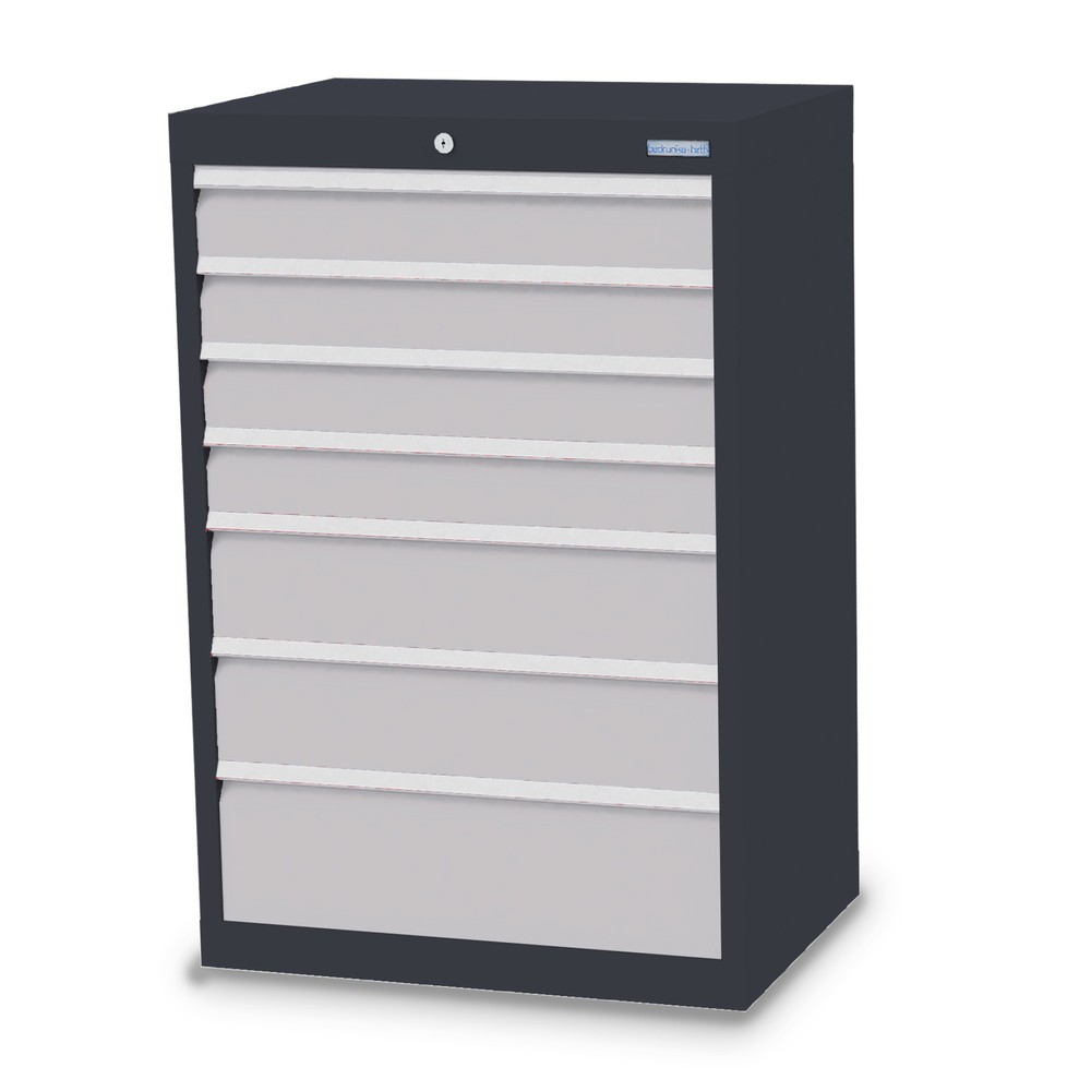 Obrázek produktu: Skříň se zásuvkami Bedrunka+Hirth Profi, zásuvky 4x100 + 2x150 + 1x200 mm, VxŠxH 1019 x 680 x 500 mm, antracitová šedá, světle šedá