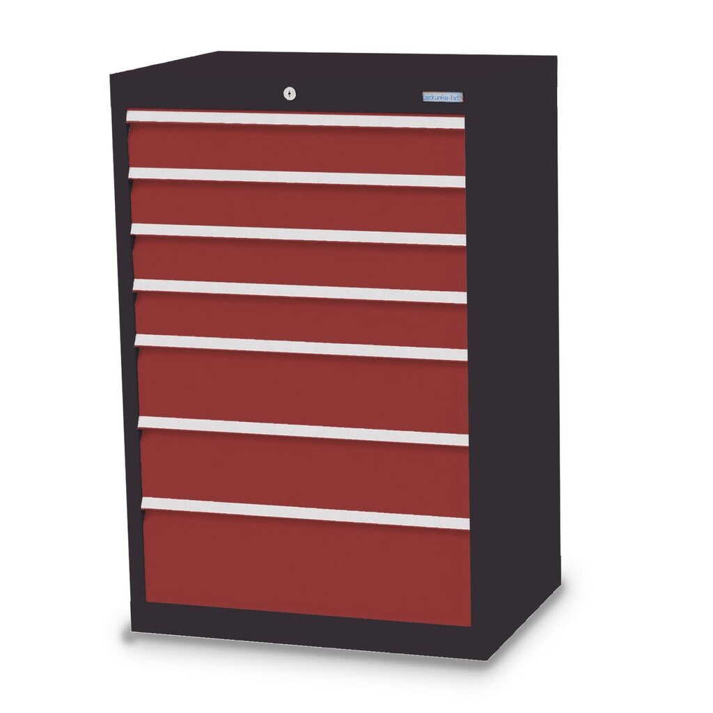 Skříň se zásuvkami Bedrunka+Hirth Profi, zásuvky 4x100 + 2x150 + 1x200 mm, VxŠxH 1019 x 680 x 500 mm, antracitová šedá, rubínová Obrázek produktu: Skříň se zásuvkami Bedrunka+Hirth Profi, zásuvky 4x100 + 2x150 + 1x200 mm, VxŠxH 1019 x 680 x 500 mm, antracitová šedá, rubínová