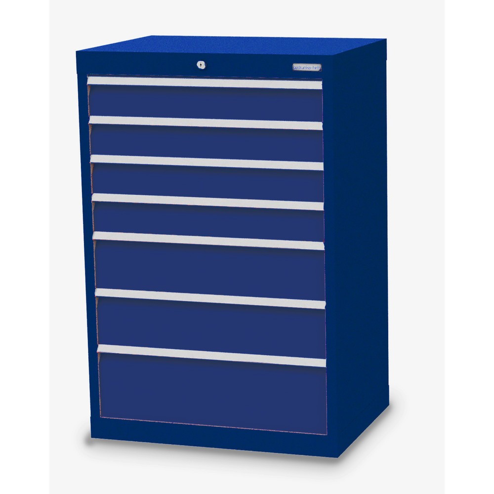 Obrázek produktu: Skříň se zásuvkami Bedrunka+Hirth Profi, zásuvky 4x100 + 2x150 + 1x200 mm, VxŠxH 1019 x 680 x 500 mm, enziánová modrá, enziánová modrá