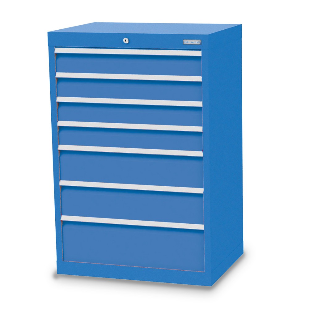 Obrázek produktu: Skříň se zásuvkami Bedrunka+Hirth Profi, zásuvky 4x100 + 2x150 + 1x200 mm, VxŠxH 1019 x 680 x 500 mm, světle modrá, světle modrá