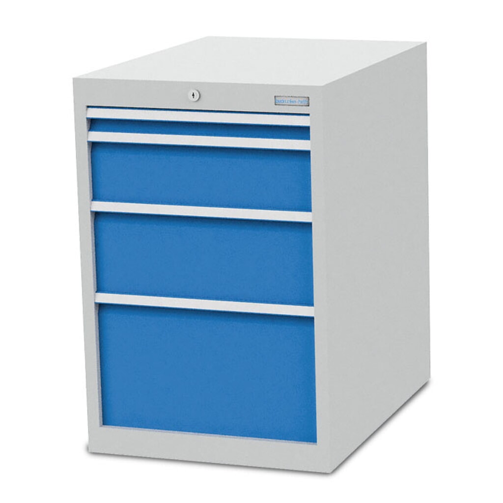 Skříň se zásuvkami Bedrunka+Hirth R 18-24, VxŠxH 819 x 555 x 736 mm, světle šedá, světle modrá, 4 ks zásuvka 1x50 + 1x150 + 1x200 + 1x300 mm Obrázek produktu: Skříň se zásuvkami Bedrunka+Hirth R 18-24, VxŠxH 819 x 555 x 736 mm, světle šedá, světle modrá, 4 ks zásuvka 1x50 + 1x150 + 1x200 + 1x300 mm