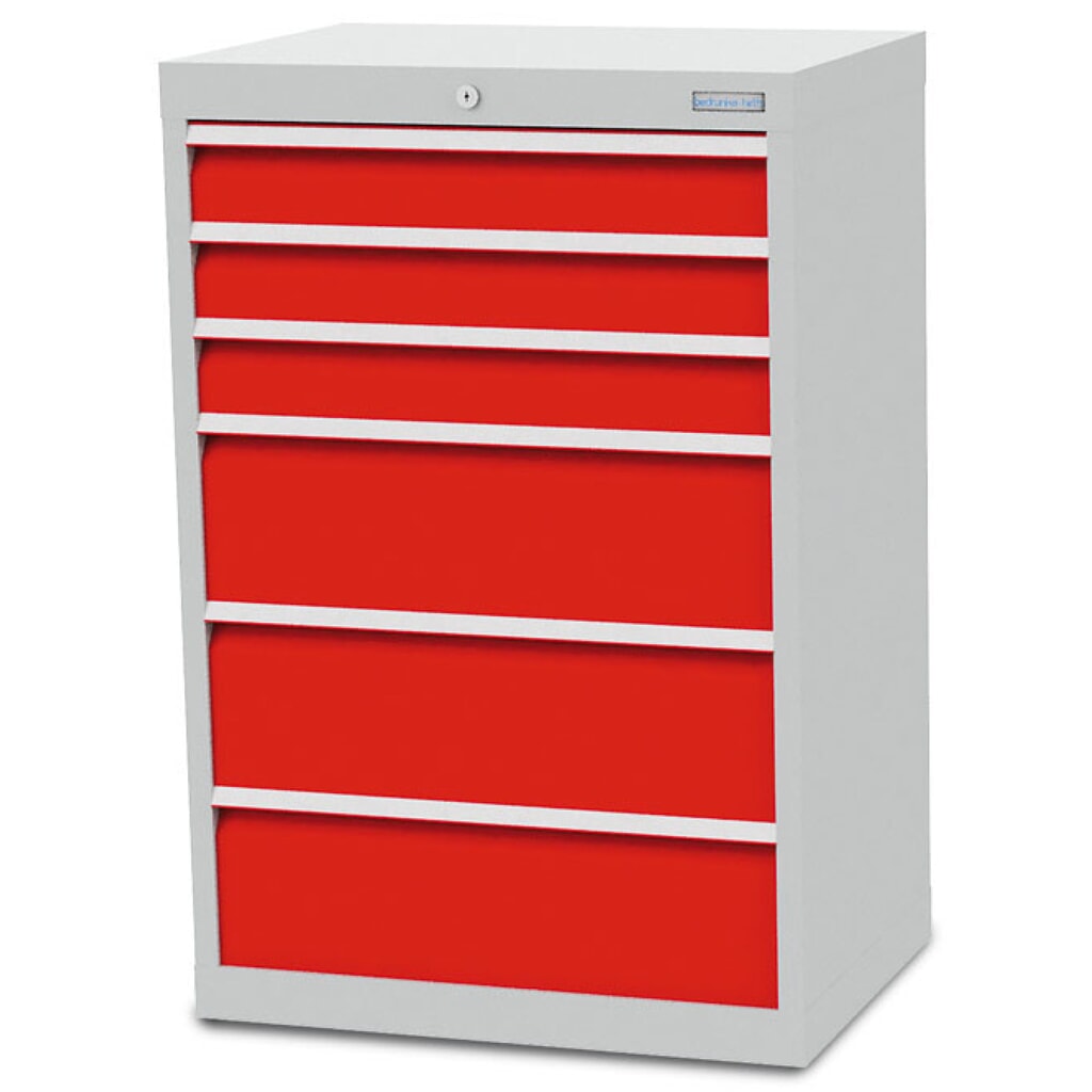 Skříň se zásuvkami Bedrunka+Hirth R 24-16, VxŠxH 1019 x 680 x 500 mm, světle šedá, světle modrá, 6 ks zásuvka Obrázek produktu: Skříň se zásuvkami Bedrunka+Hirth R 24-16, VxŠxH 1019 x 680 x 500 mm, světle šedá, světle modrá, 6 ks zásuvka