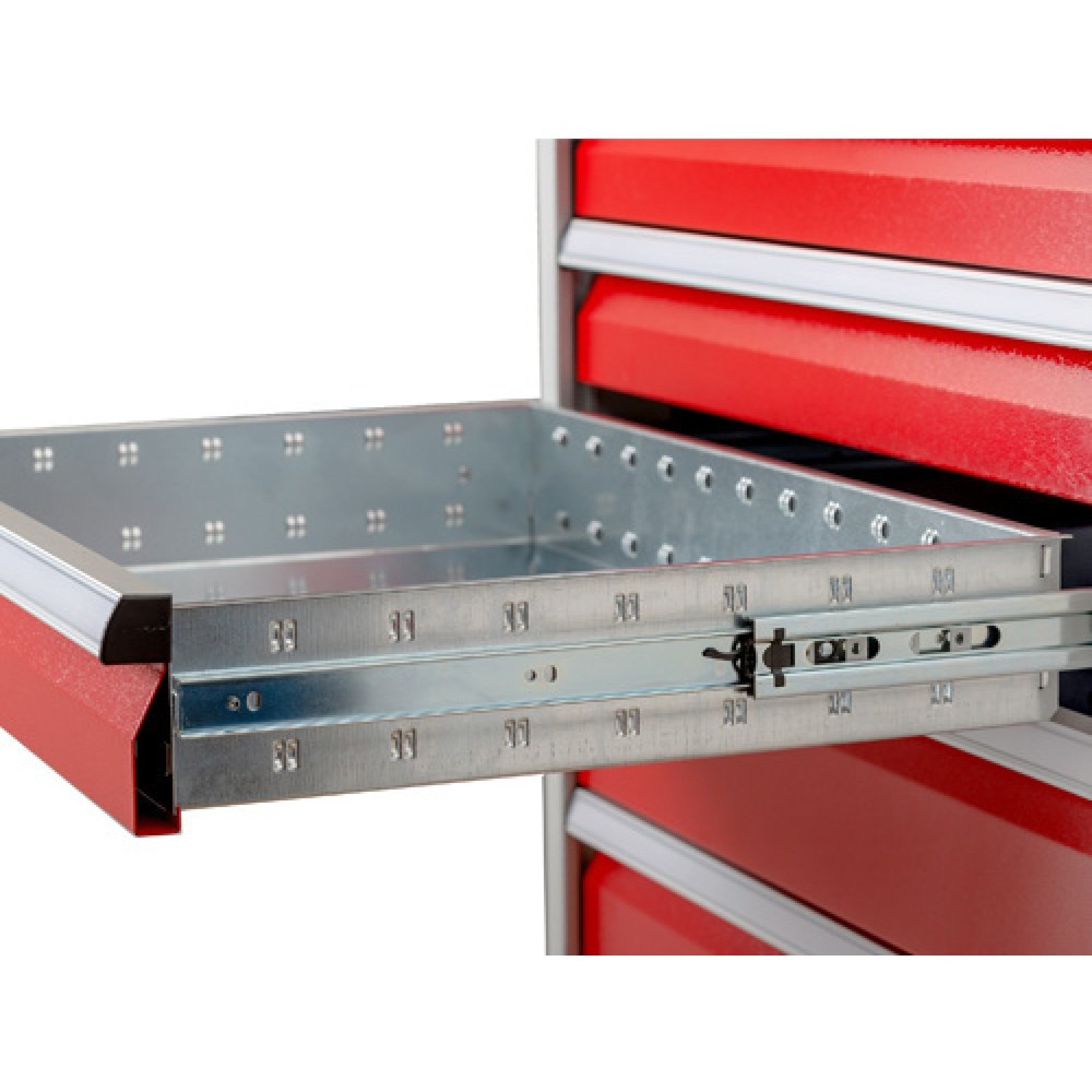 Číslo obrázku produktu 2: Skříň se zásuvkami Profi Bedrunka+Hirth, zásuvky 9x100 mm, VxŠxH 1019 x 680 x 500 mm, enziánová modrá, enziánová modrá