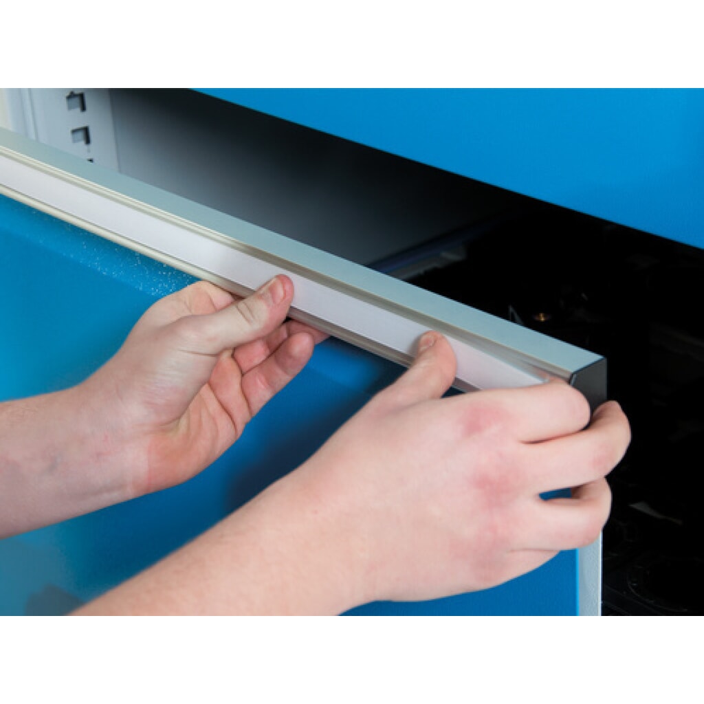 Číslo obrázku produktu 4: Skříň se zásuvkami Bedrunka+Hirth R 18-24, VxŠxH 1019 x 555 x 736 mm, světle šedá, antracitová šedá, 9 ks zásuvka 9x100 mm