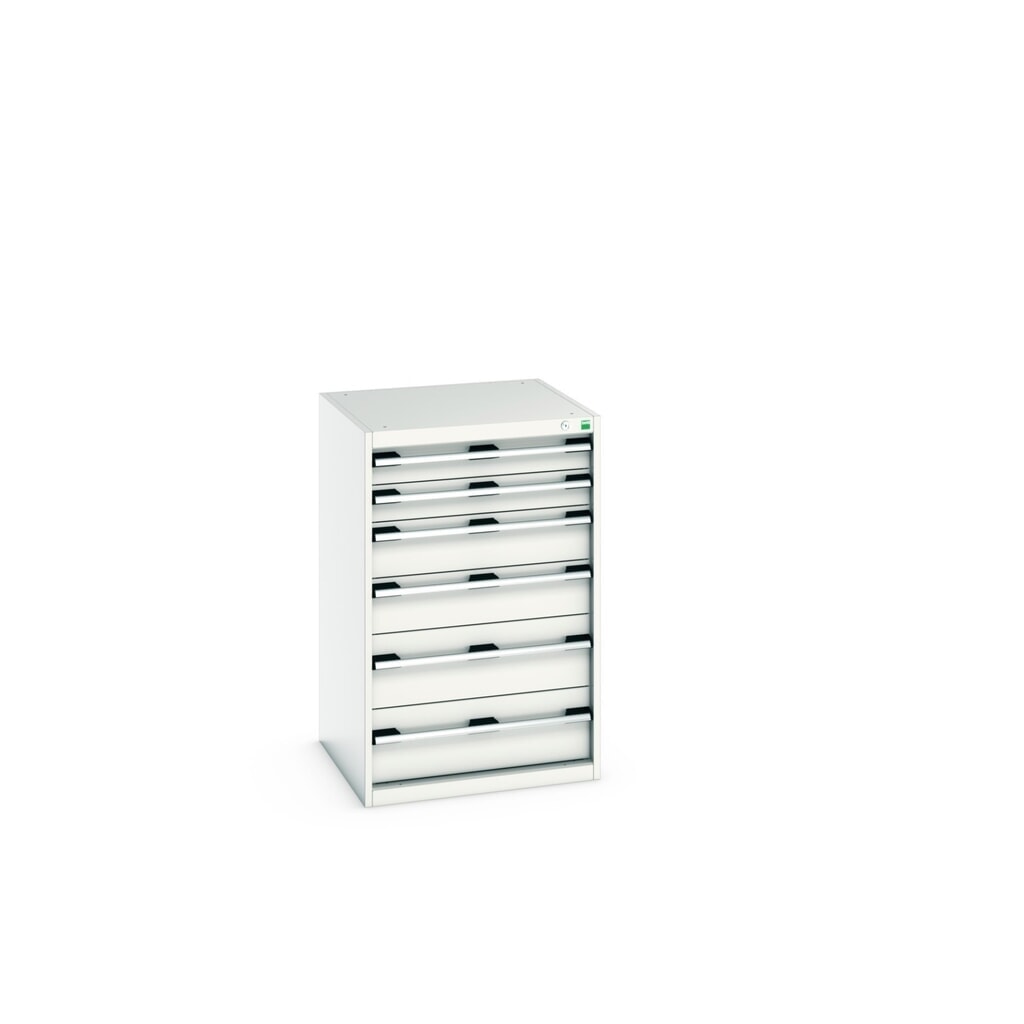 Skříň se zásuvkami bott cubio, zásuvky 2×100 + 2×150 × 2×200 mm, nosnost 75 kg, šířka 650 mm, světle šedá Obrázek produktu: Skříň se zásuvkami bott cubio, zásuvky 2×100 + 2×150 × 2×200 mm, nosnost 75 kg, šířka 650 mm, světle šedá