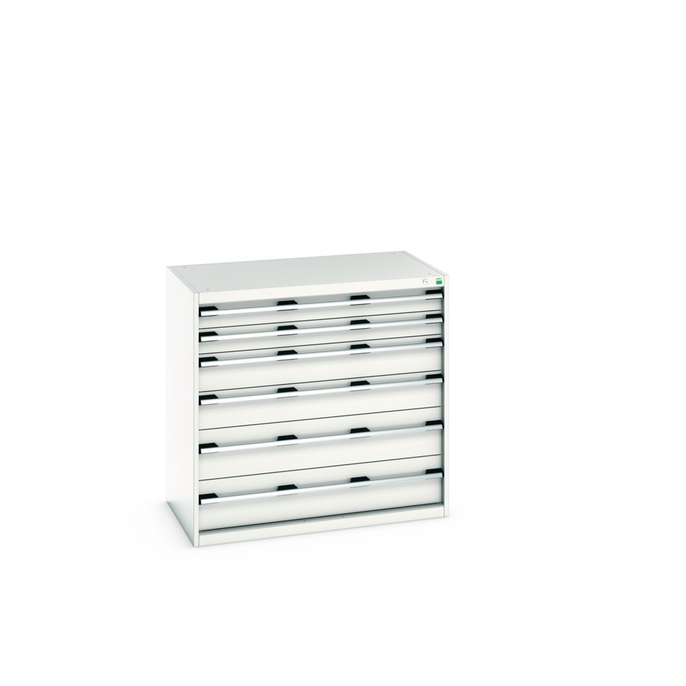Obrázek produktu: Skříň se zásuvkami bott cubio, zásuvky 2×100 + 2×150 + 2×200 mm, nosnost 200 kg, šířka 1050 mm, světle šedá