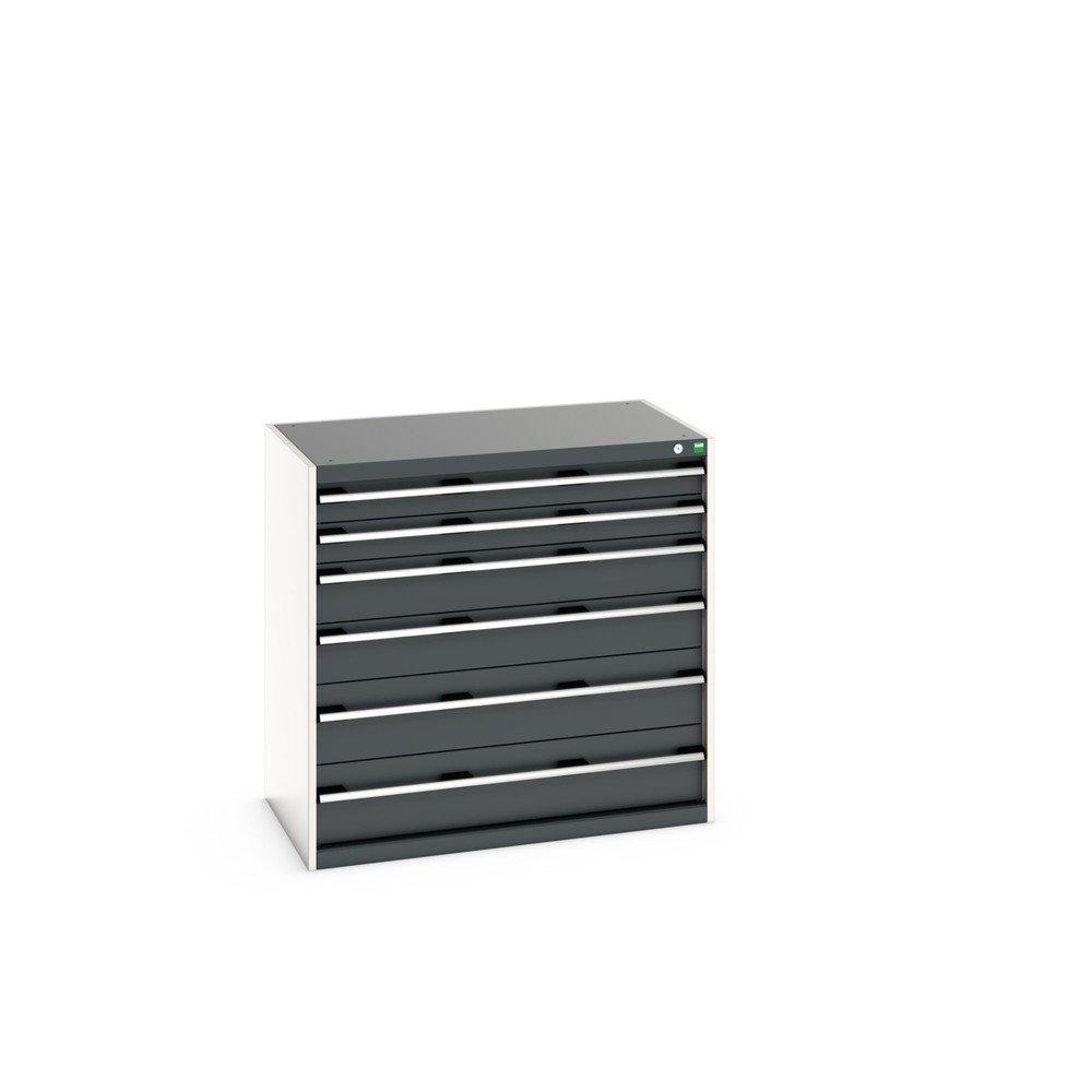 Obrázek produktu: Skříň se zásuvkami bott cubio, zásuvky 2×100 + 2×150 + 2×200 mm, nosnost 200 kg, šířka 1050 mm, antracitová šedá