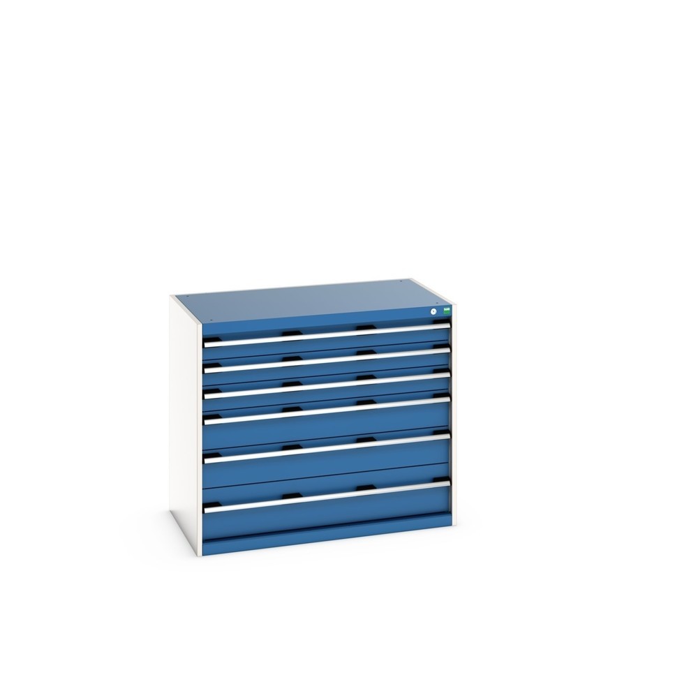 Obrázek produktu: Skříň se zásuvkami bott cubio, zásuvky 3×100 + 2×150 × 1×200 mm, nosnost 75 kg, šířka 1 050 mm, enziánová modrá