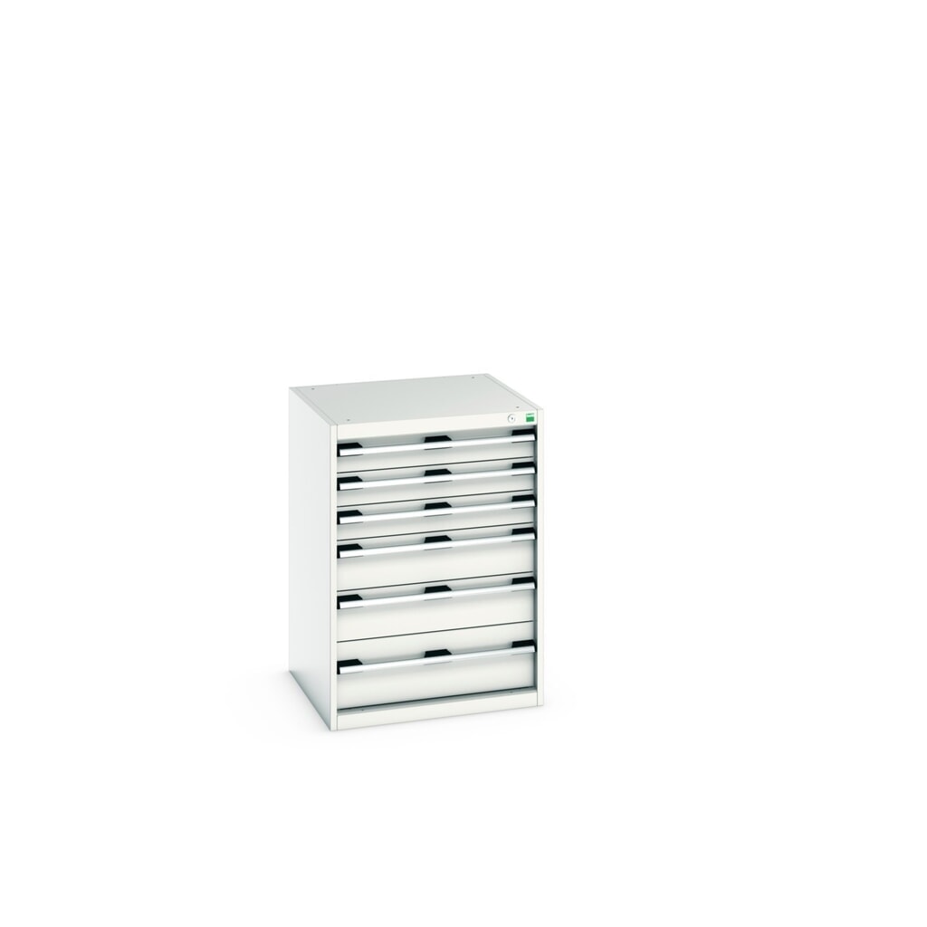 Skříň se zásuvkami bott cubio, zásuvky 3×100 + 2×150 × 1×200 mm, nosnost 75 kg, šířka 650 mm, světle šedá Obrázek produktu: Skříň se zásuvkami bott cubio, zásuvky 3×100 + 2×150 × 1×200 mm, nosnost 75 kg, šířka 650 mm, světle šedá