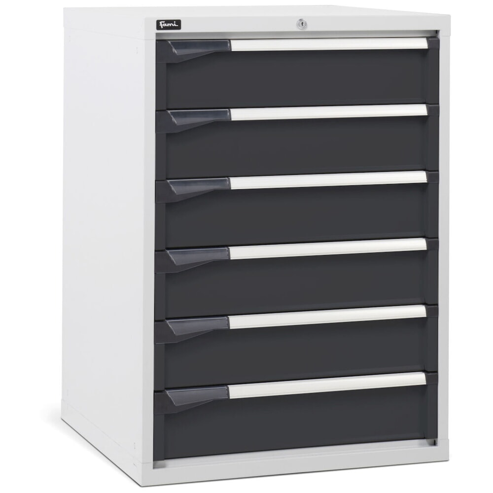 Číslo obrázku produktu 2: Skříň se zásuvkami Fami MASTER, 6 zásuvek, VxŠxH 1000 x 714 x 726 mm, antracit