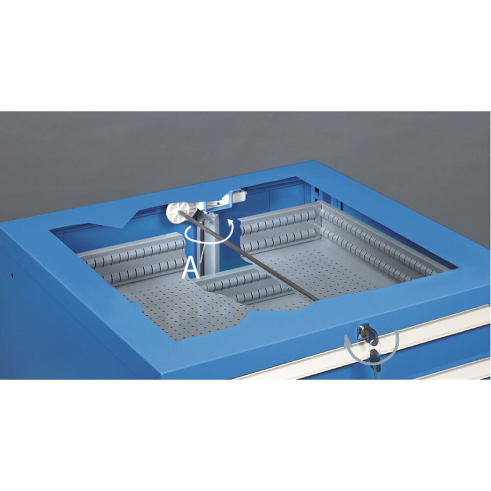 Číslo obrázku produktu 14: Skříň se zásuvkami Fami MASTER, 6 zásuvek, VxŠxH 1000 x 714 x 726 mm, světle modrá
