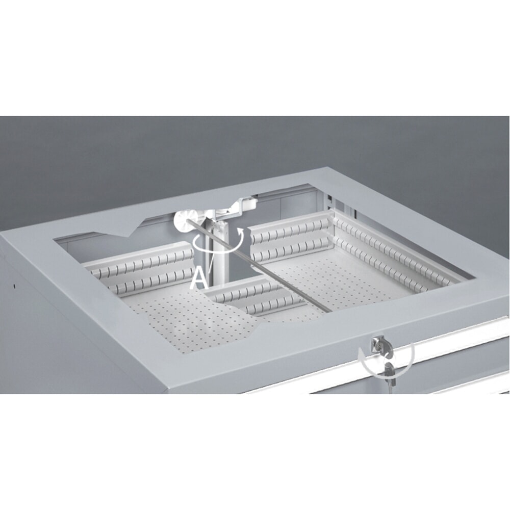Číslo obrázku produktu 14: Skříň se zásuvkami Fami MASTER, 6 zásuvek, VxŠxH 1000 x 714 x 726 mm, antracit