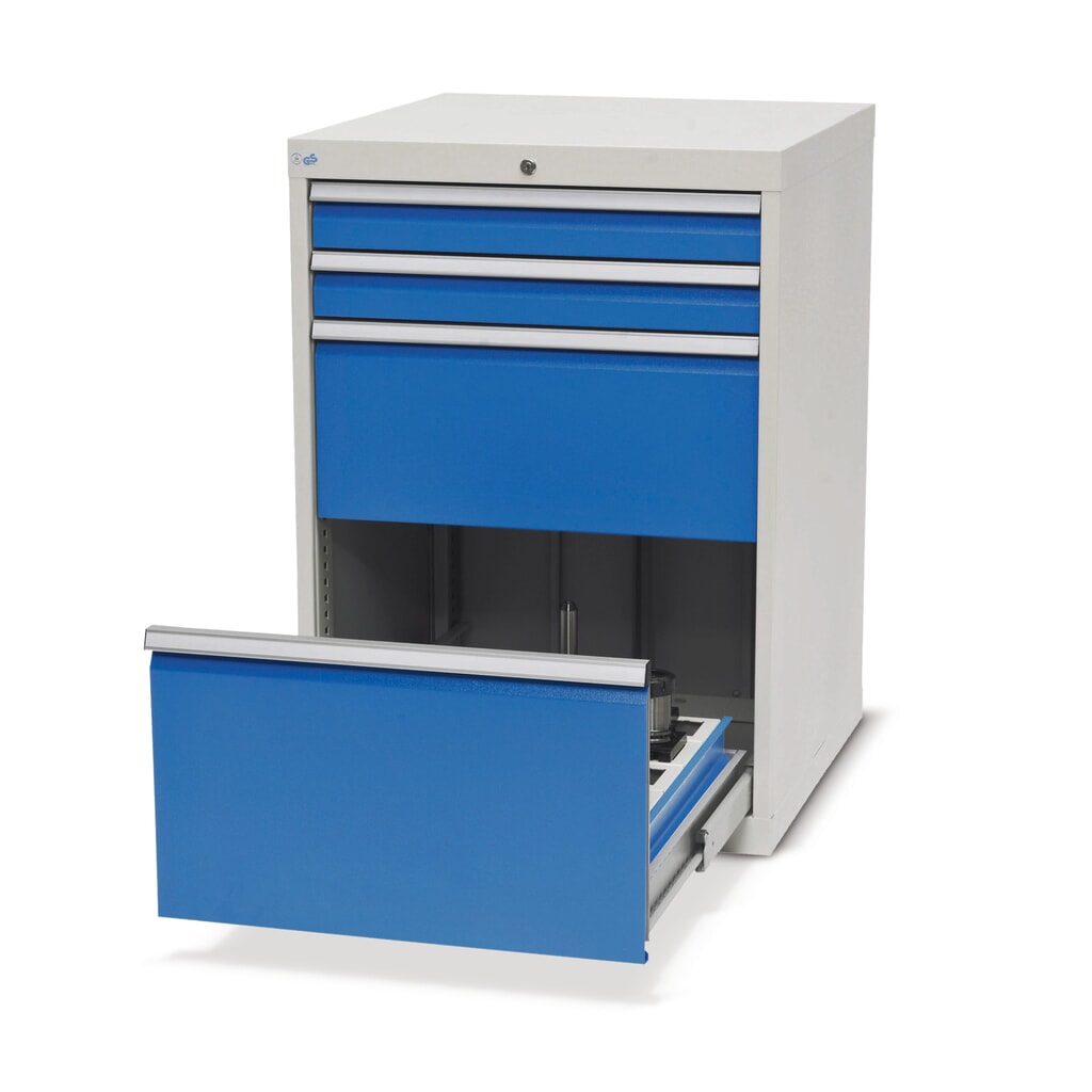 Obrázek produktu: Skříň se zásuvkami vozík na CNC nástroje Bedrunka+Hirth, 1 zásuvka, VxŠxH 1019 x 705 x 736 mm, SK 30 (35 ks)