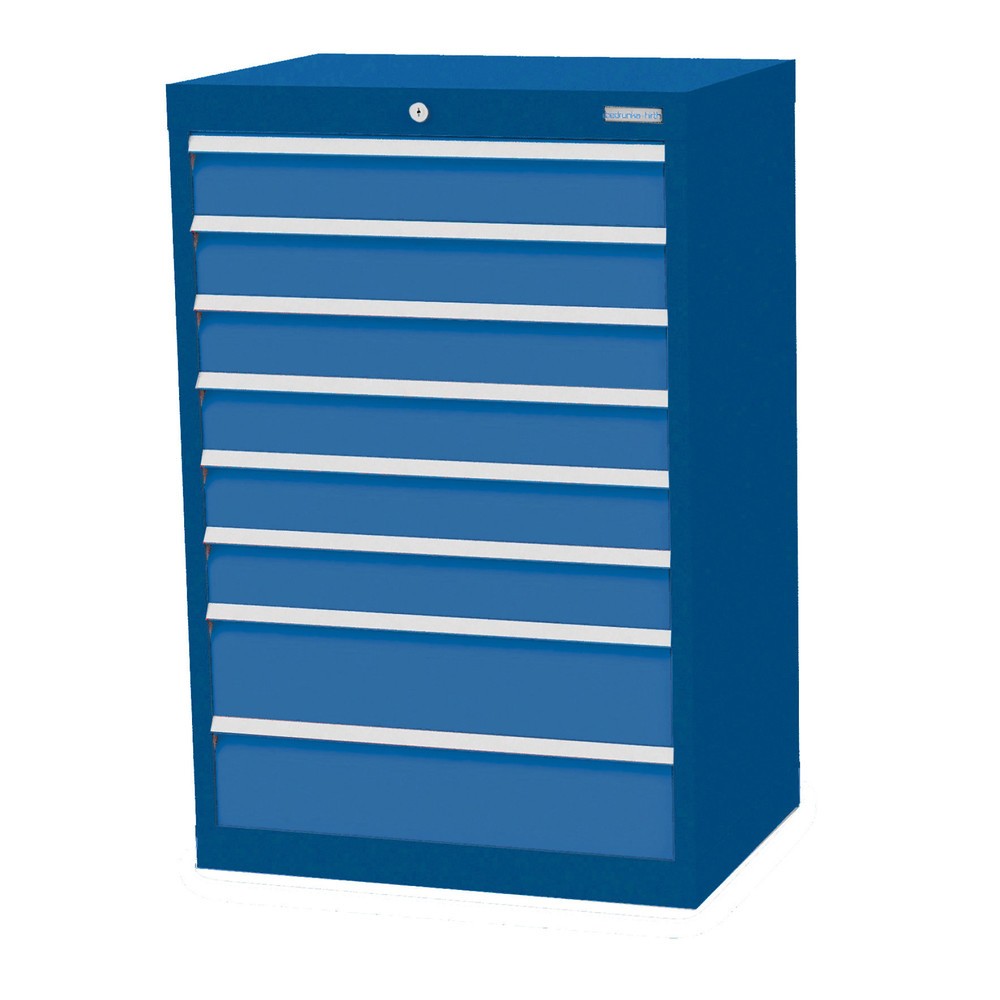 Obrázek produktu: Skříň se zásuvkami Profi Bedrunka+Hirth, zásuvky 6x100 + 2x150 mm, VxŠxH 1019 x 680 x 500 mm, enziánová modrá, světle modrá