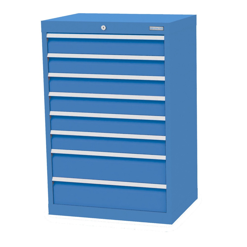 Obrázek produktu: Skříň se zásuvkami Profi Bedrunka+Hirth, zásuvky 6x100 + 2x150 mm, VxŠxH 1019 x 680 x 500 mm, světle modrá, světle modrá