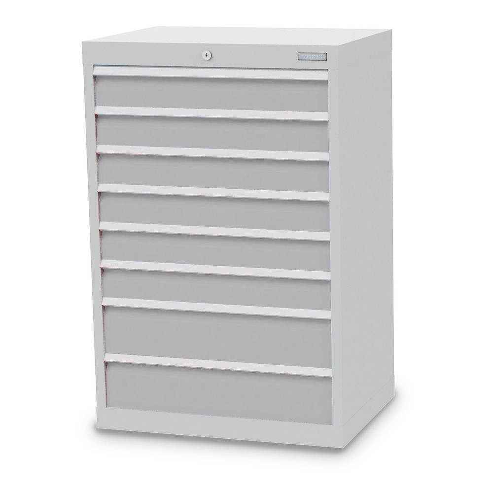 Obrázek produktu: Skříň se zásuvkami Profi Bedrunka+Hirth, zásuvky 6x100 + 2x150 mm, VxŠxH 1019 x 680 x 500 mm, světle šedá, světle šedá