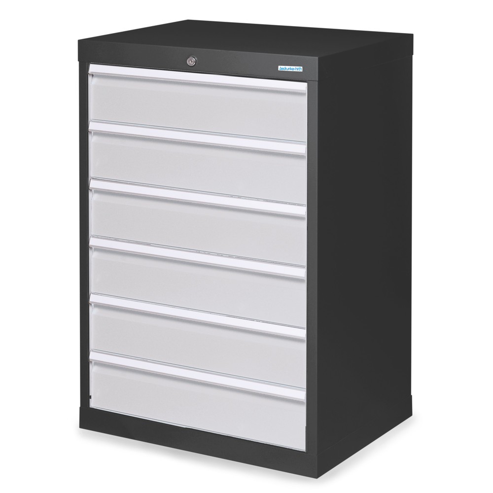 Obrázek produktu: Skříň se zásuvkami Profi Bedrunka+Hirth, zásuvky 6x150 mm, VxŠxH 1019 x 680 x 500 mm, antracitová šedá, světle šedá