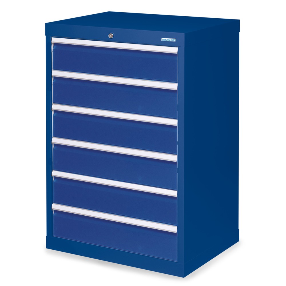 Obrázek produktu: Skříň se zásuvkami Profi Bedrunka+Hirth, zásuvky 6x150 mm, VxŠxH 1019 x 680 x 500 mm, enziánová modrá, enziánová modrá