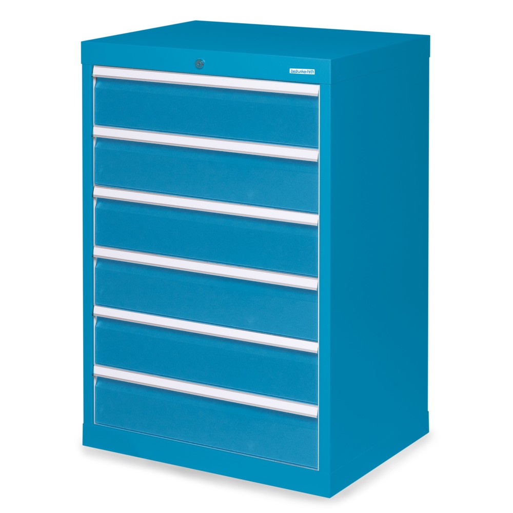 Obrázek produktu: Skříň se zásuvkami Profi Bedrunka+Hirth, zásuvky 6x150 mm, VxŠxH 1019 x 680 x 500 mm, světle modrá, světle modrá