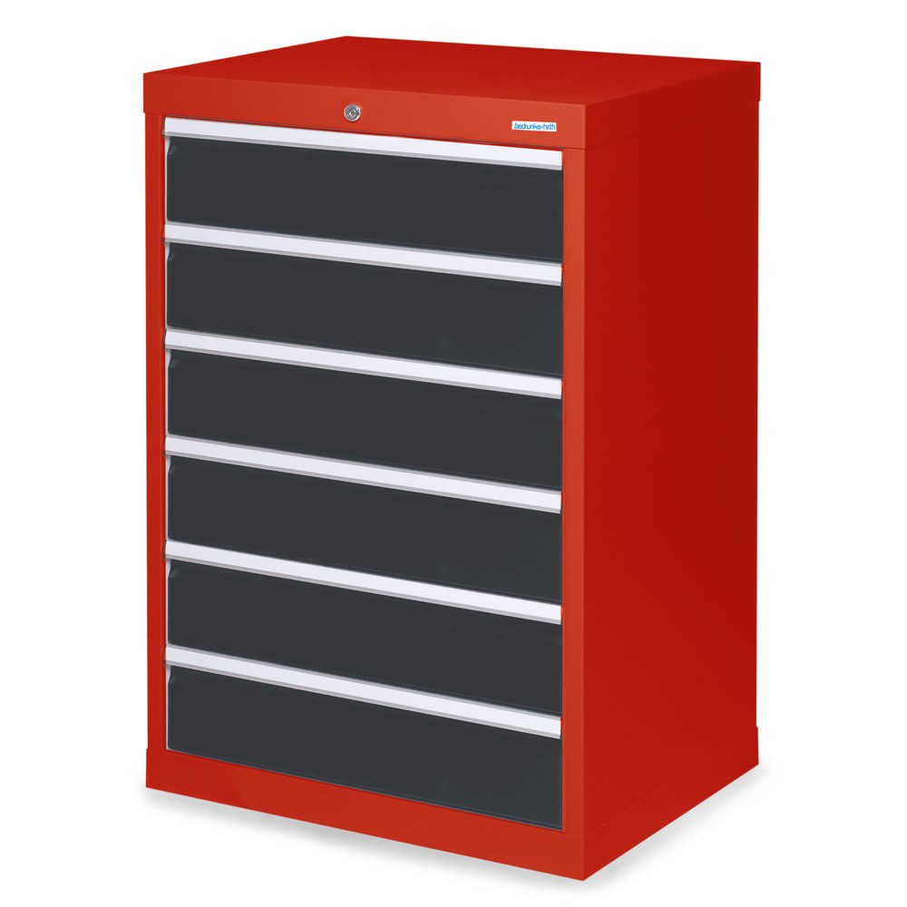 Obrázek produktu: Skříň se zásuvkami Profi Bedrunka+Hirth, zásuvky 6x150 mm, VxŠxH 1019 x 680 x 500 mm, dopravní červená, antracitová šedá