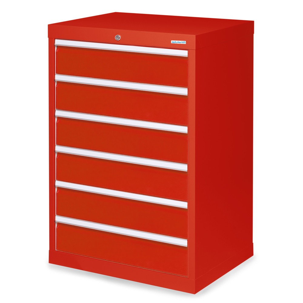 Obrázek produktu: Skříň se zásuvkami Profi Bedrunka+Hirth, zásuvky 6x150 mm, VxŠxH 1019 x 680 x 500 mm, dopravní červená, dopravní červená