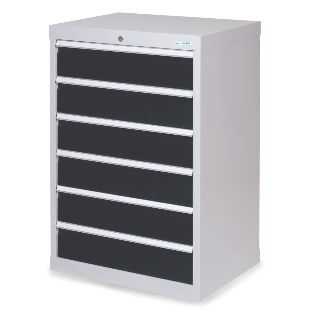 Obrázek produktu: Skříň se zásuvkami Profi Bedrunka+Hirth, zásuvky 6x150 mm, VxŠxH 1019 x 680 x 500 mm, světle šedá, antracitová šedá