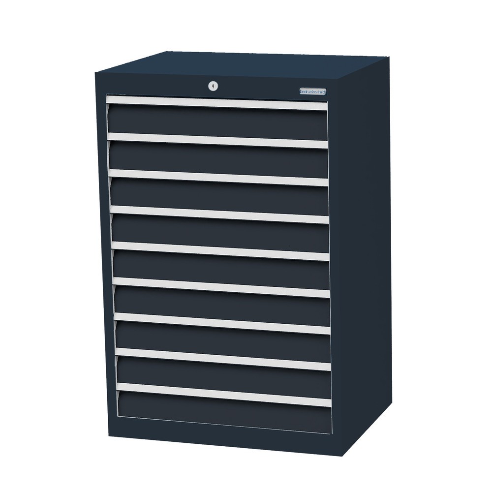 Obrázek produktu: Skříň se zásuvkami Profi Bedrunka+Hirth, zásuvky 9x100 mm, VxŠxH 1019 x 680 x 500 mm, antracitová šedá, antracitová šedá