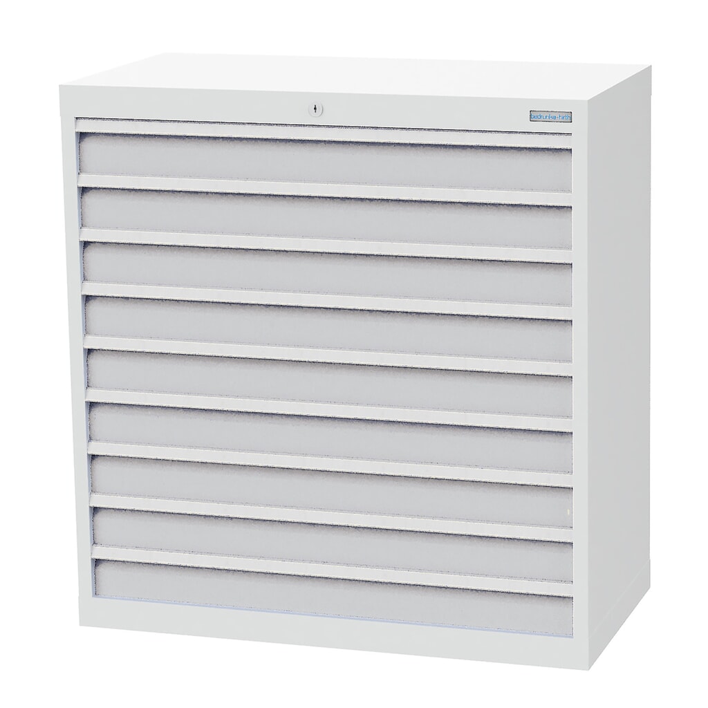 Skříň se zásuvkami Profi Bedrunka+Hirth, zásuvky 9x100 mm, VxŠxH 1019 x 980 x 500 mm, světle šedá, světle šedá Číslo obrázku produktu 1: Skříň se zásuvkami Profi Bedrunka+Hirth, zásuvky 9x100 mm, VxŠxH 1019 x 980 x 500 mm, světle šedá, světle šedá