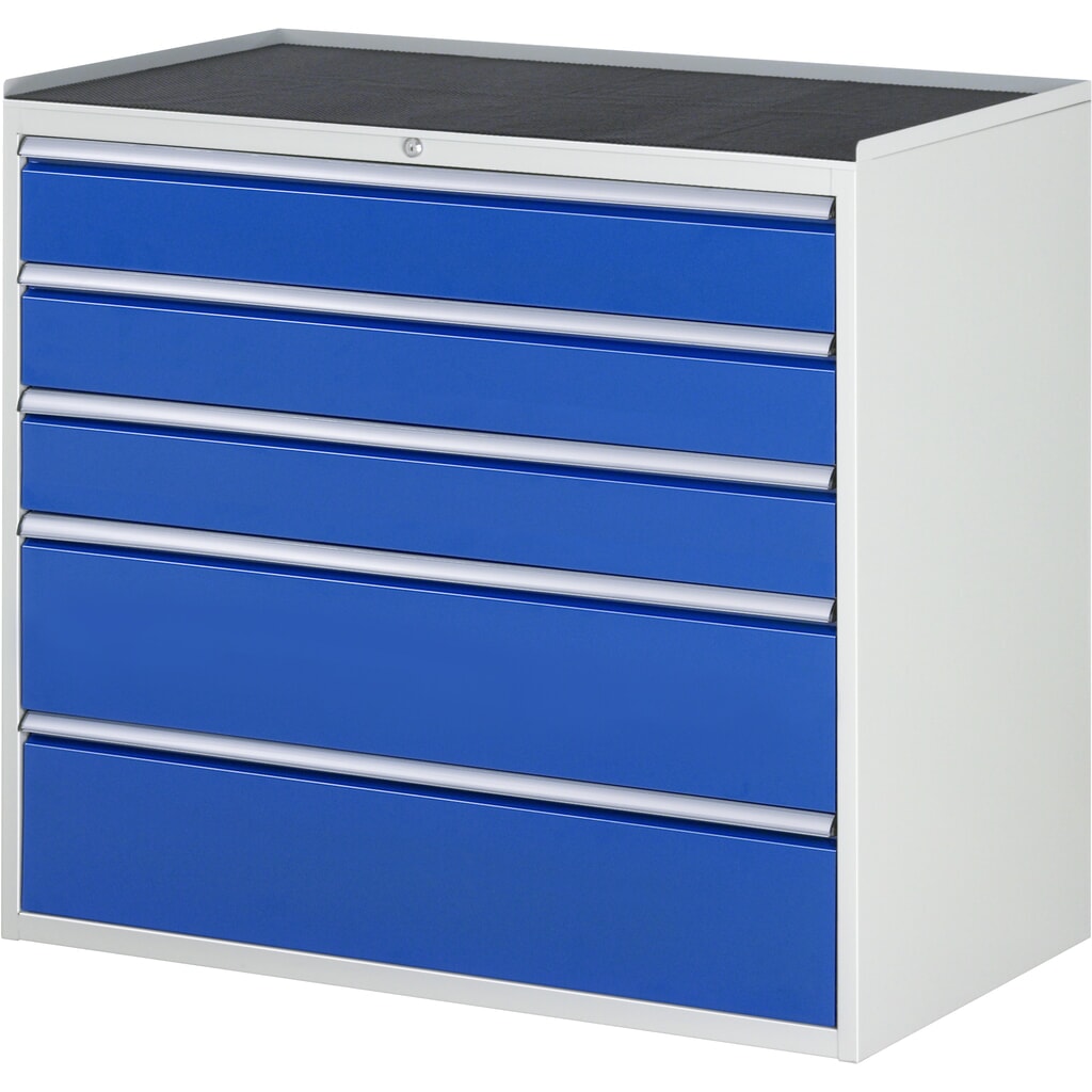 Obrázek produktu: Skříň se zásuvkami RAU řada 7000, V×Š×H 1035 × 1145 × 650 mm, 5 zásuvek, velikost XXL, kovová horní část