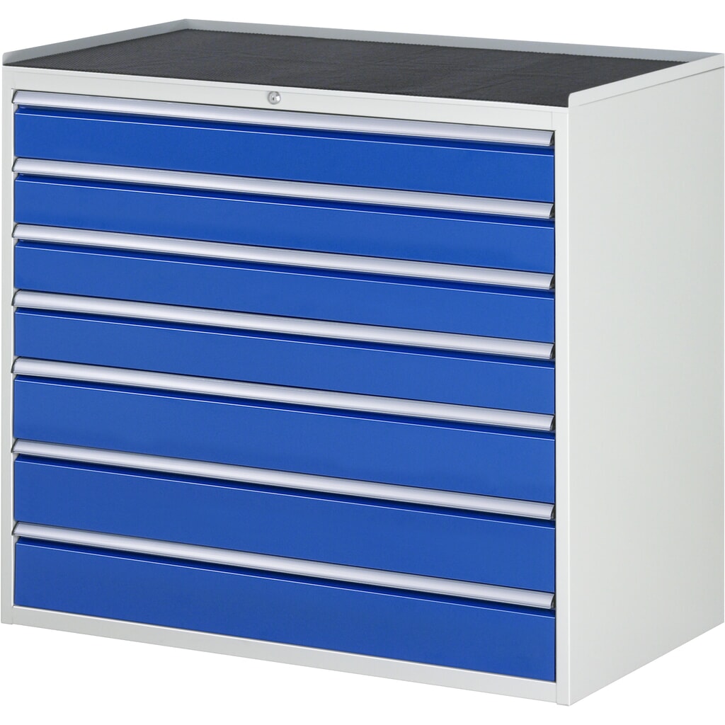 Obrázek produktu: Skříň se zásuvkami RAU řada 7000, V×Š×H 1035 × 1145 × 650 mm, 7 zásuvek, velikost XXL, kovová horní část