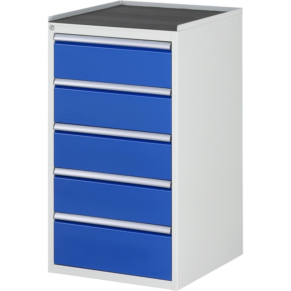 Číslo obrázku produktu 1: Skříň se zásuvkami RAU řada 7000, V×Š×H 1035 × 580 × 650 mm, 5 zásuvek, velikost L, kovová horní část