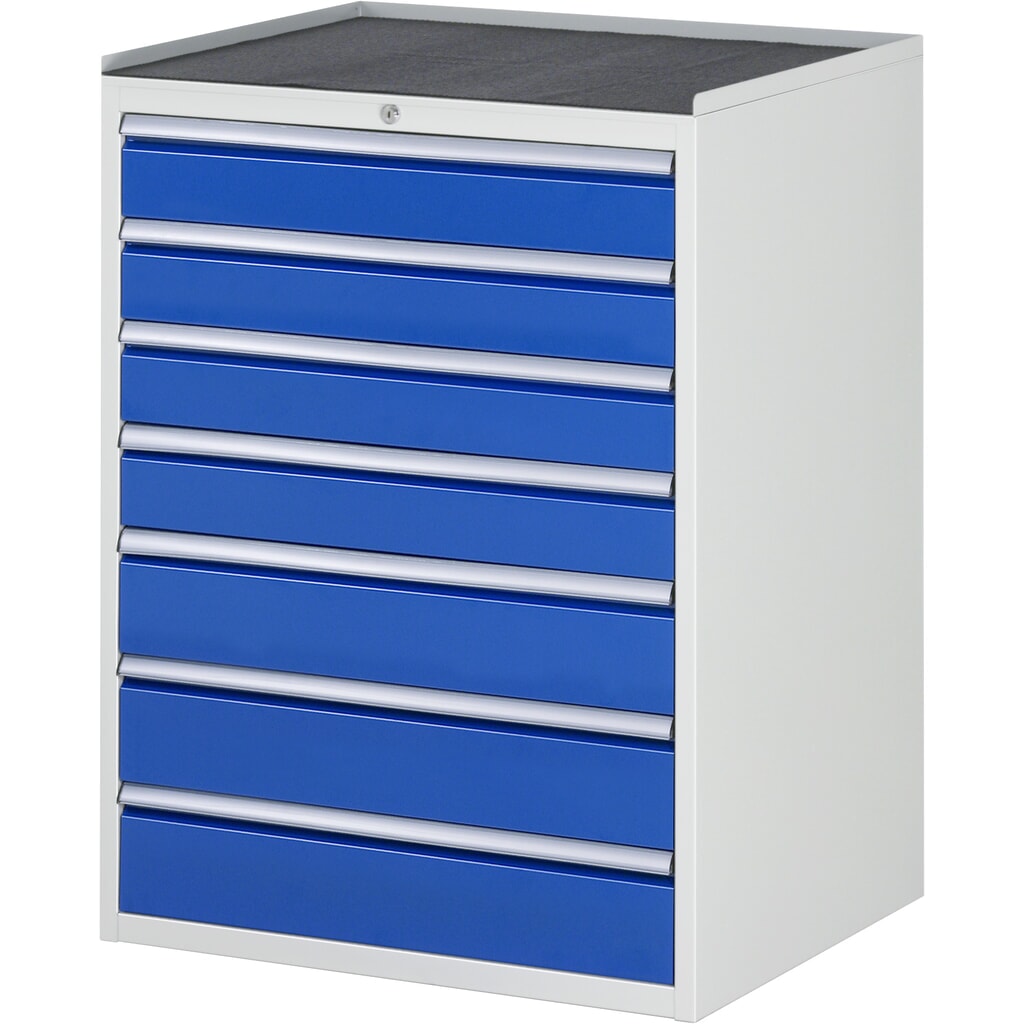 Skříň se zásuvkami RAU řada 7000, V׊×H 1035 × 770 × 650 mm, 7 zásuvek, velikost XL, kovová horní část Obrázek produktu: Skříň se zásuvkami RAU řada 7000, V׊×H 1035 × 770 × 650 mm, 7 zásuvek, velikost XL, kovová horní část
