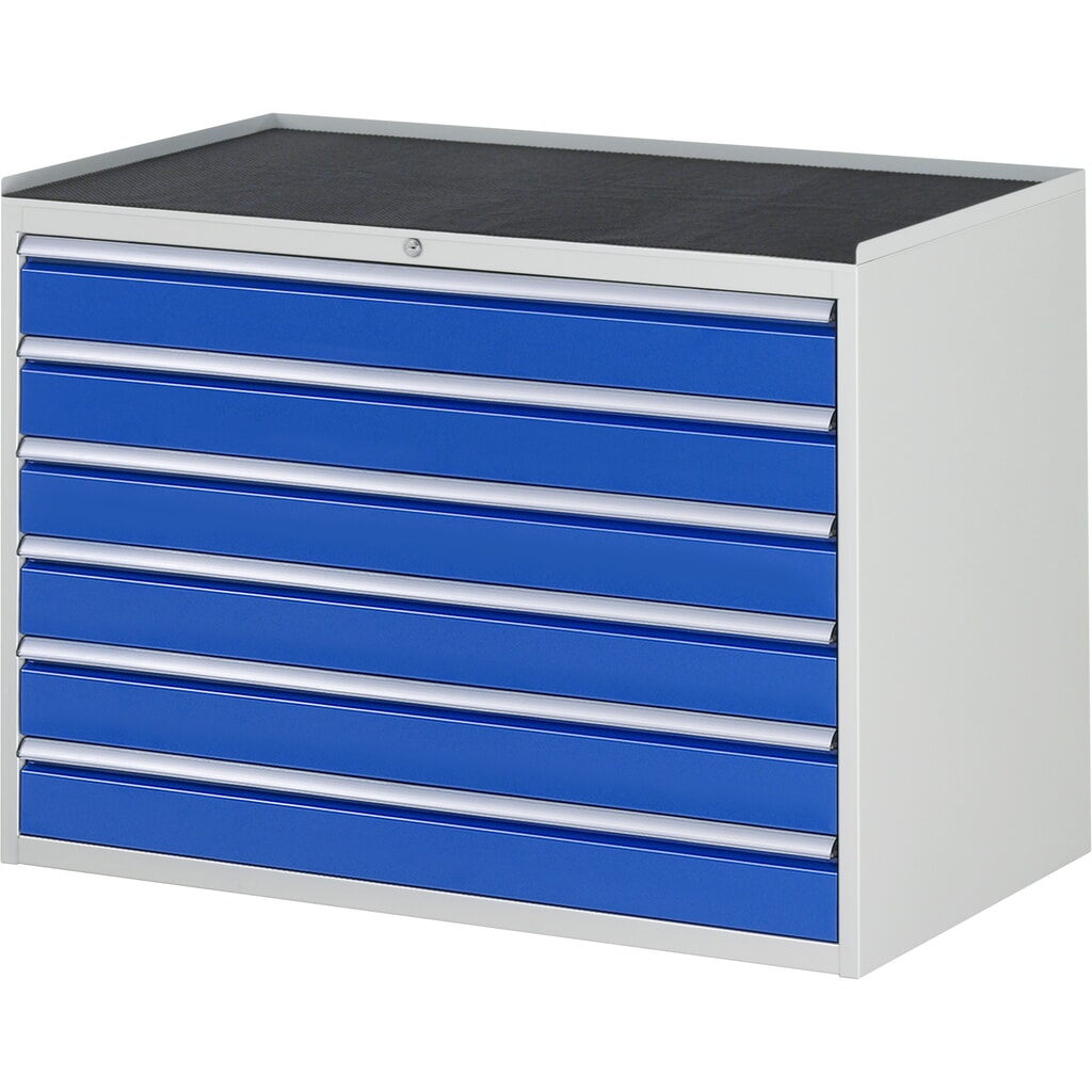 Skříň se zásuvkami RAU řada 7000, V׊×H 825 × 1145 × 650 mm, 6 zásuvek, velikost XXL, kovová horní část Obrázek produktu: Skříň se zásuvkami RAU řada 7000, V׊×H 825 × 1145 × 650 mm, 6 zásuvek, velikost XXL, kovová horní část