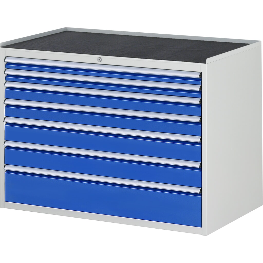 Obrázek produktu: Skříň se zásuvkami RAU řada 7000, V×Š×H 825 × 1145 × 650 mm, 7 zásuvek, velikost XXL, kovová horní část