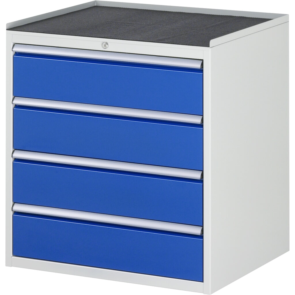 Obrázek produktu: Skříň se zásuvkami RAU řada 7000, V×Š×H 825 × 770 × 650 mm, 4 zásuvky, velikost XL, kovová horní část