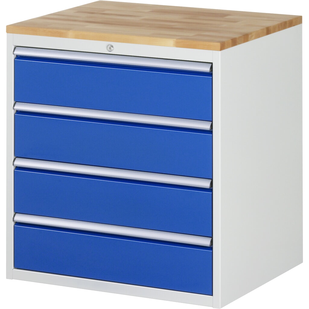 Skříň se zásuvkami RAU řada 7000, V׊×H 825 × 770 × 650 mm, 4 zásuvky, velikost XL, horní část buk Obrázek produktu: Skříň se zásuvkami RAU řada 7000, V׊×H 825 × 770 × 650 mm, 4 zásuvky, velikost XL, horní část buk