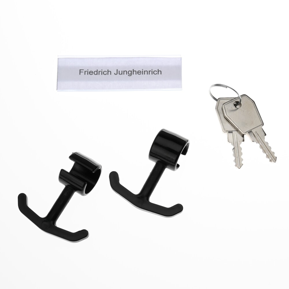 Číslo obrázku produktu 5: Skříňka Steinbock®, samostatně stojící, 3 přihrádky, cylindrický zámek, VxŠxH 1800 x 900 x 500 mm, světle šedá/antracitová šedá