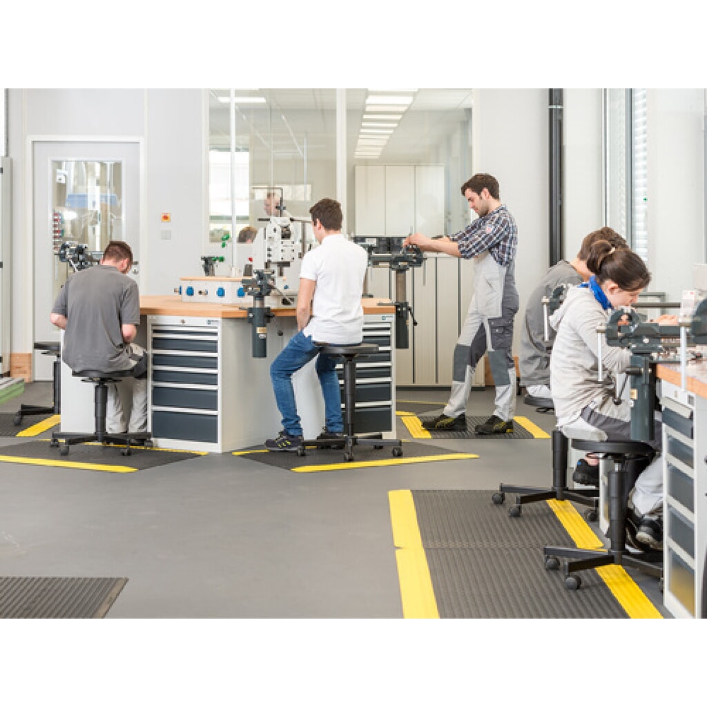Číslo obrázku produktu 5: Skupinový dílenský stůl Bedrunka+Hirth R 18-24, zásuvky 36 ks, VxŠxH 859 x 2500 x 2165 mm, světle šedá, antracitová šedá