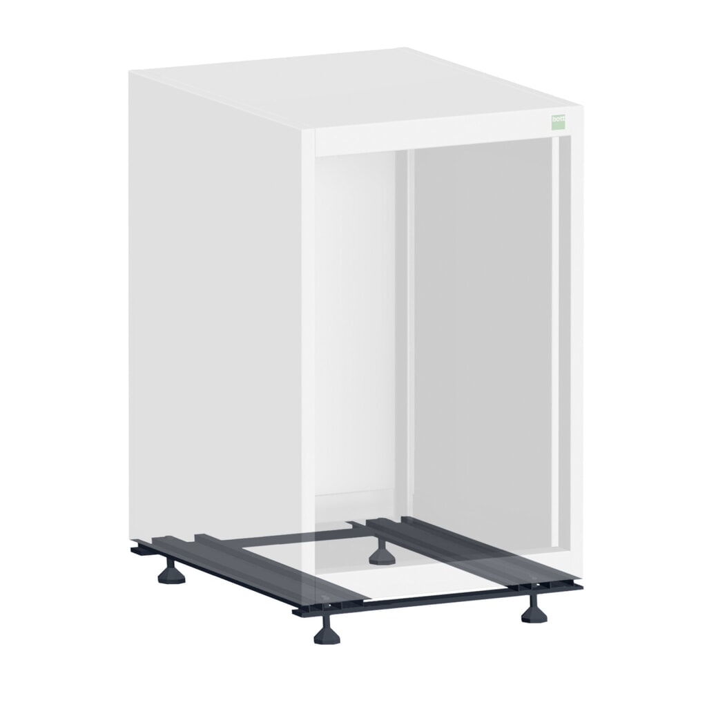 Sokl s vyrovnáním výšky pro skříň se zásuvkami bott cubio, Š×H 650 × 650 mm Obrázek produktu: Sokl s vyrovnáním výšky pro skříň se zásuvkami bott cubio, Š×H 650 × 650 mm