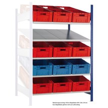 Spádový regál SCHULTE, přídavné pole MULTIplus 150, 2000 x 1300 x 1200 mm