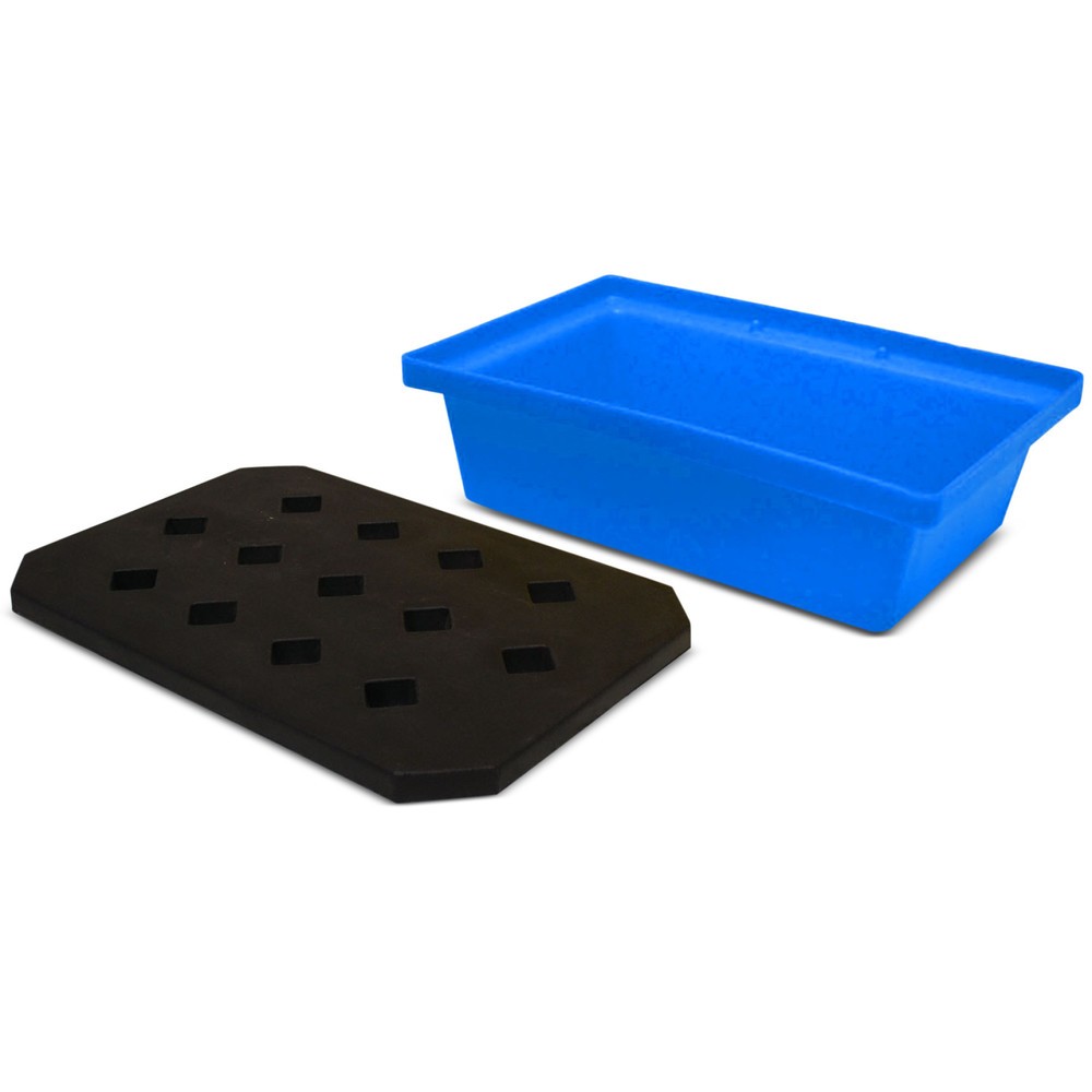 Číslo obrázku produktu 1: Steinbock® Vana na malé obaly z PE, vč. roštu PE, sběrný objem 22 l